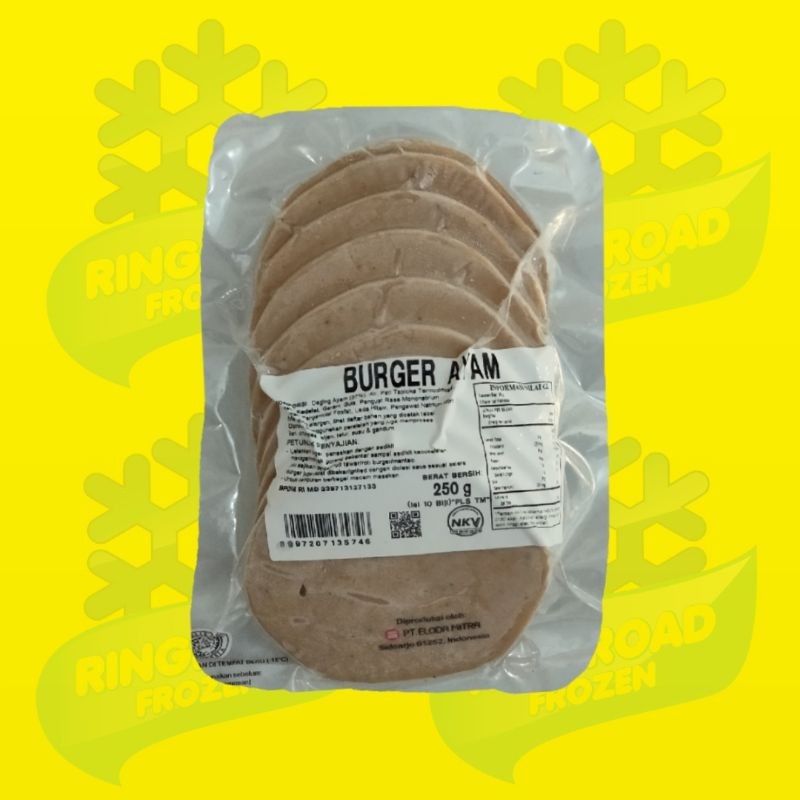 

ELODA BURGER AYAM 250 GR - DAGING BURGER AYAM DARI BERNARDI