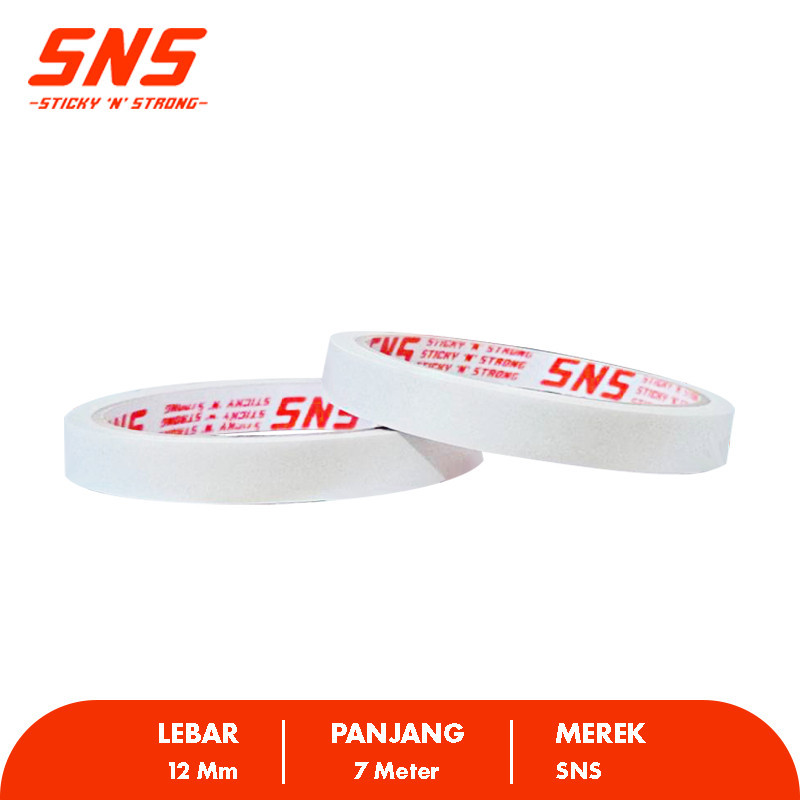 

LAKBAN Double Tape 12 mm SNS Sticky N Strong Isolatip Tape