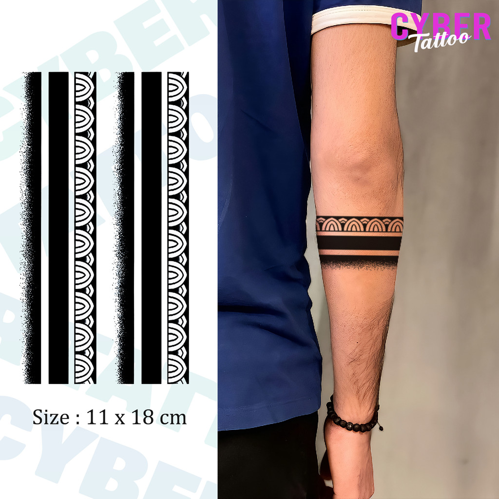 Cyber Tato Stiker Maori Tahan Air Tato Temporary Tahan lama 15 hari tato palsu Tato Temporer Semi Pe
