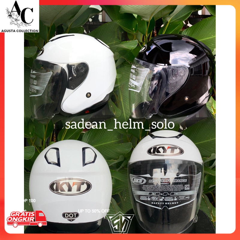 Helm Murah / HELM HALFFACE KYOTOO SKS/helm pria wanita warna solid SNI