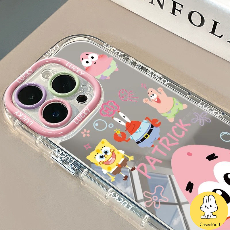 Lucu Spongebob Patrick Star Mr. Krabs Pasangan Kasus Kompatibel Untuk IPhone 11 15 13 XR 7Plus 14 12