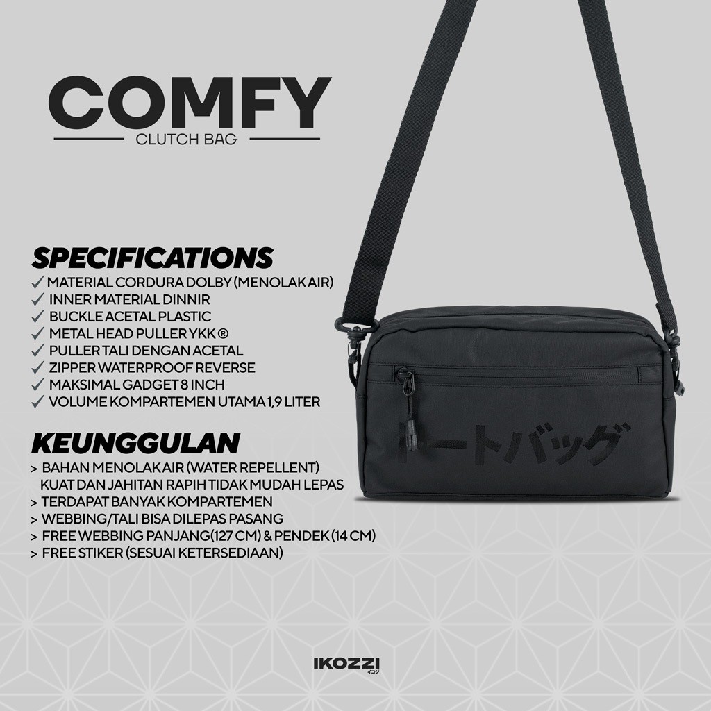 BIG SALE NEW IKOZZI TAS PRIA COMFY HANDBAG PRIA POUCH BAG COWOK TAS SELEMPANG & GENGGAM CLUTCH BAG