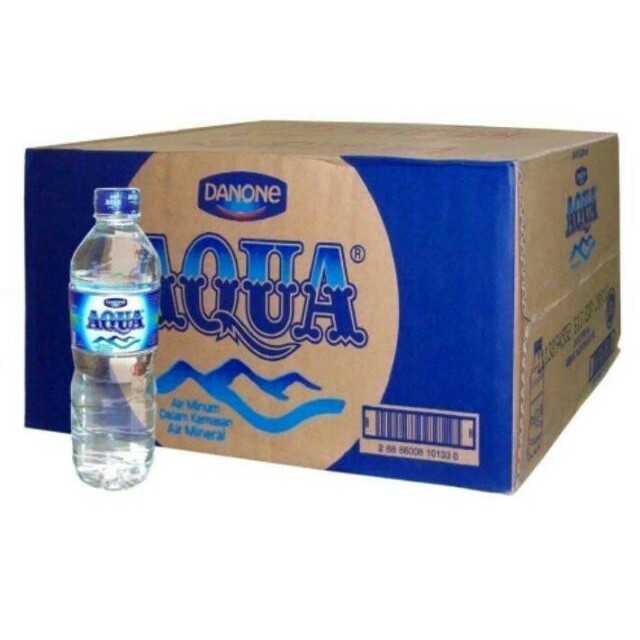 

Air mineral Aqua 600 Ml Isi 24 Botol, EXP aman