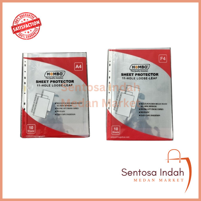 

Sheet Protector / Document Protector / Plastik Sleeves Hombo 100 Lembar