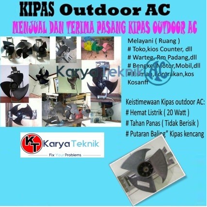 Blower Fan outdoor AC Kipas Outdoor Ac Daun 3 Kipas Angin Blower Ac