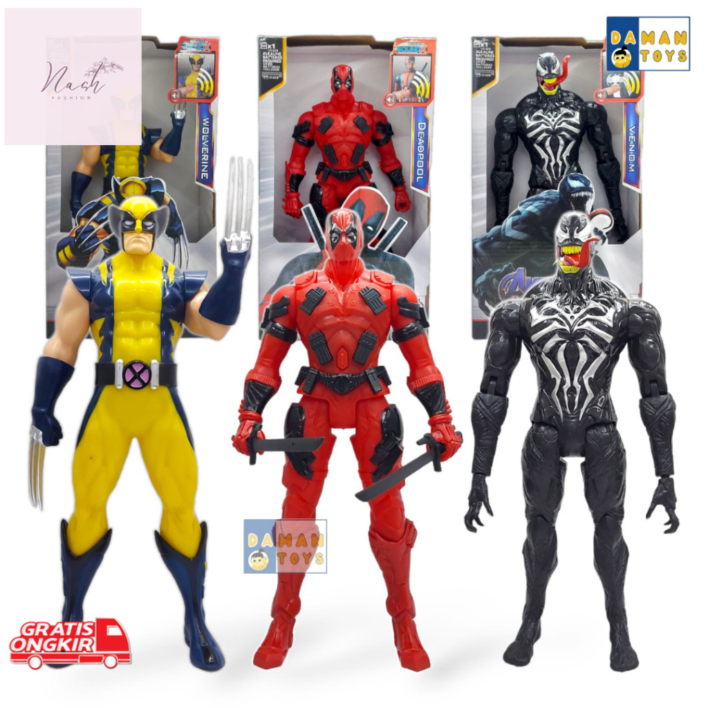 Action Figure Murah / Action Figure Wolverine Deadpool Pajangan 30cm