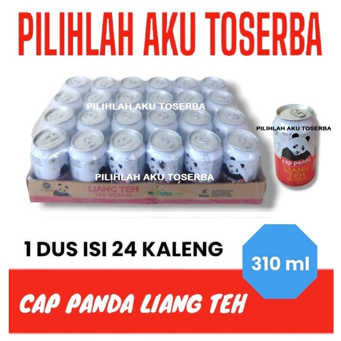 Minuman LIANG TEH cap PANDA kemasan KALENG 310 ml - ( HARGA 1 DUS )