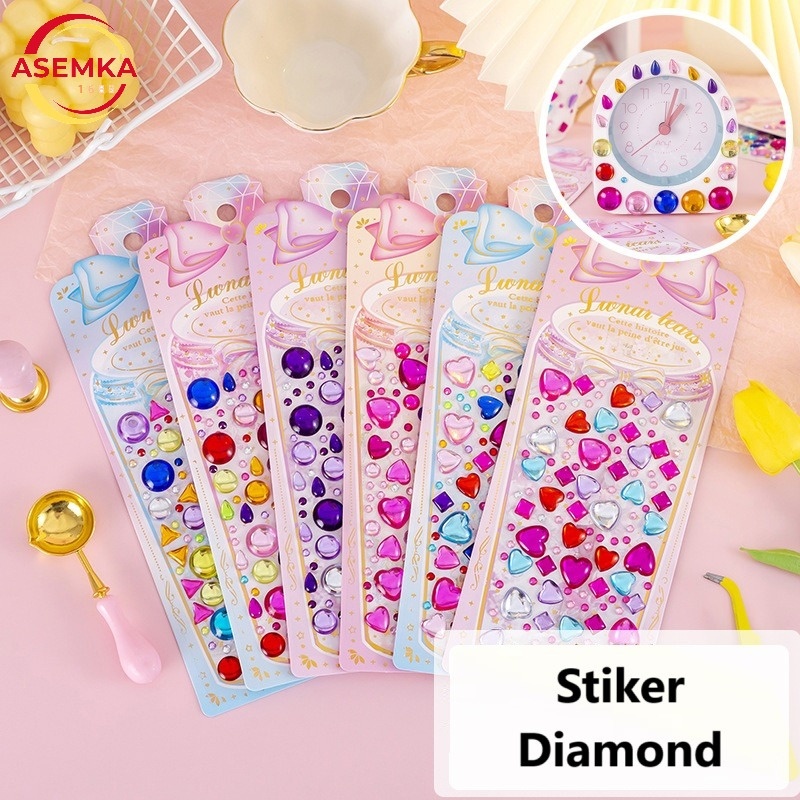 

stiker diamond (love,bunga,bulat,bintang)
