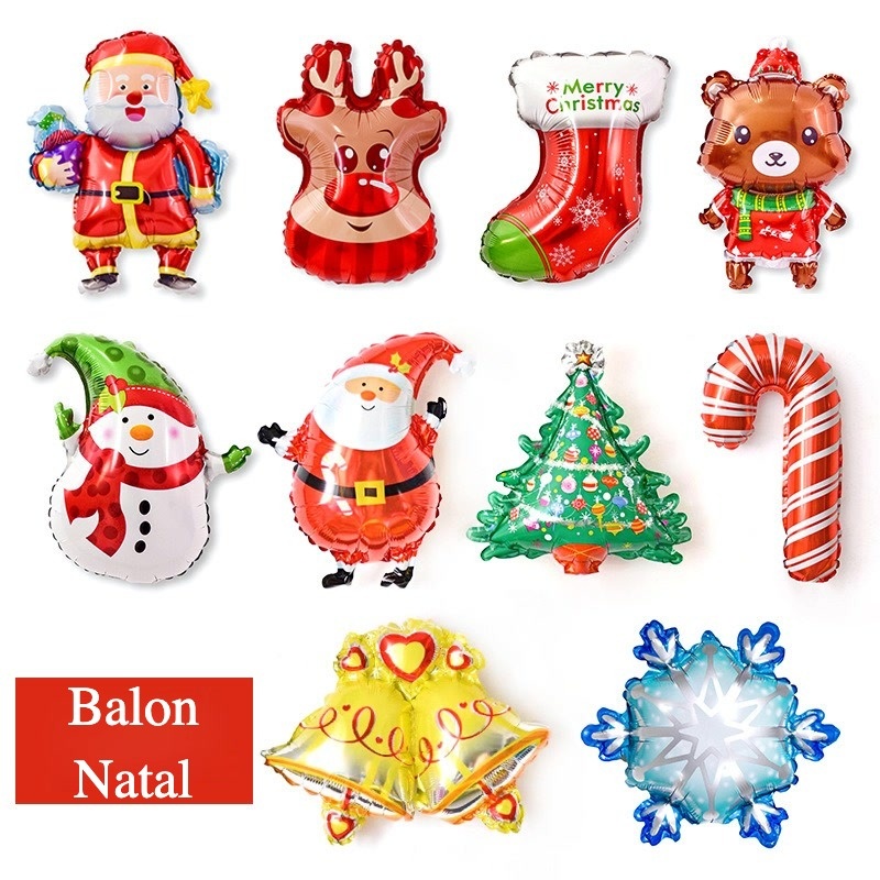 BALON NATAL JUMBO BALON SANTA CLAUS CHRISTMAS BALLOON BESAR SANTA CLAUS DEKORASI NATAL HIASAN TEMBOK
