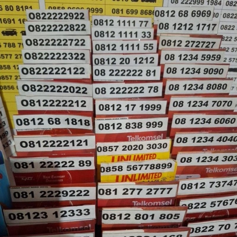 nomor cantik simpati 10digit 10 digit 10angka angka prabyar limited edition nomer kartu perdana Telk