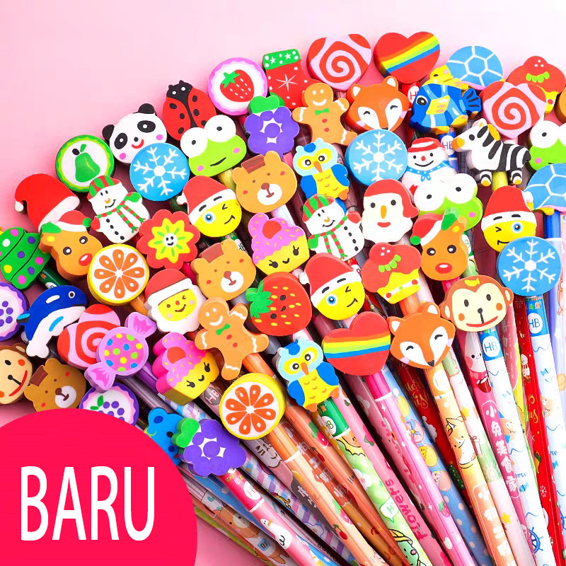 

PENSIL MOTIF + PENGHAPUS / PENCIL TULIS MOTIF / PENSIL TULIS MURAH BS