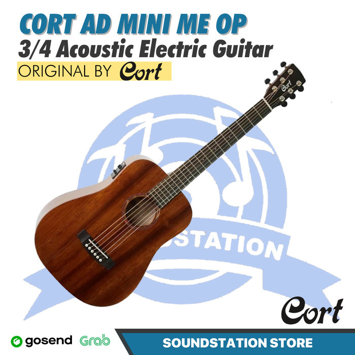 Cort AD Mini ME Mahogany Acoustic Guitar - Gitar Akustik