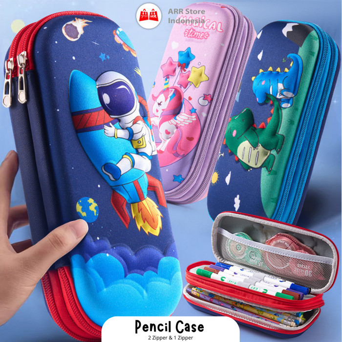 

Kotak Pensil 3D Karakter Tempat Pensil Anak Karakter Timbul Emboss Pencil Case Character Import