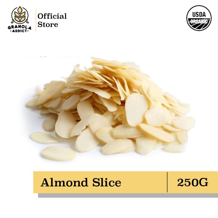 

Best Seller Raw Almond Slice / Irisan Kacang Almond Mentah 250G