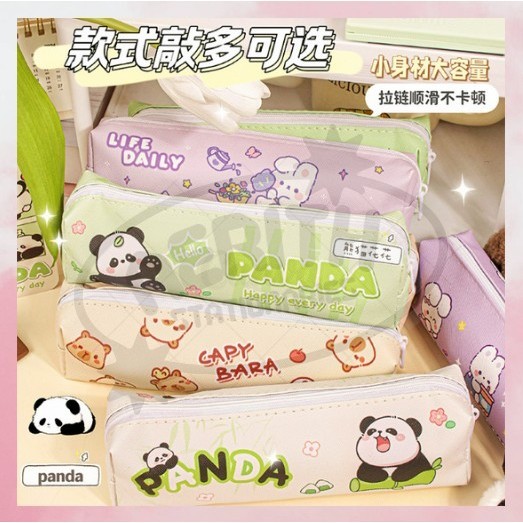 

AS COD PROMO Tempat Pensil Karakter Kotak Pensil Zipper Tepak Mini Panda Capybara Bunny Anak Lucu Murah