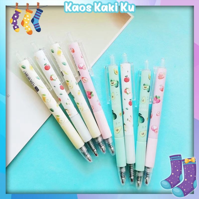 

Pulpen Gel Motif Buah Buahan Pulpen Pelajar Dan Kantor Pena Lucu Fruit Press Gel Pen 3