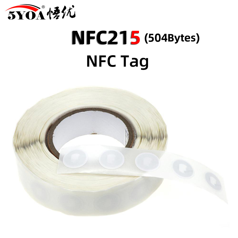

50pcs NFC Tag NFC215 Label 215 Stickers NTAG215 504 Bytes Tags Badges Lable Sticker 13.56mHz For TagMo Forum Type2 Ntag