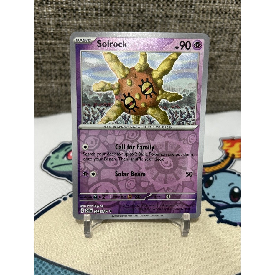 Pokemon TCG English Solrock - 093/197 - Reverse Holo Obsidian Flames