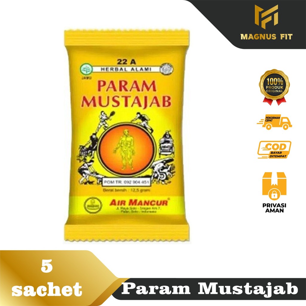 Jamu Air Mancur Parem Beras Kencur / Param Mustajab Balur isi 5 bungkus