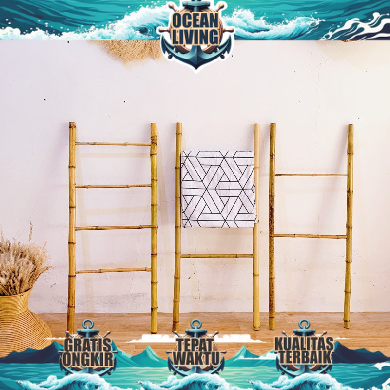 Tangga Bambu Dekorasi Rustic Handmade Murah - OCEAN LIVING