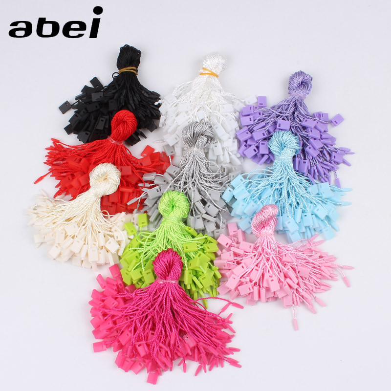 

Wholesale 1000pcs/lot 17cm Security Tag Label Hanger Tags Plastic Snap Lock Pins Fasteners Loop Locks Garments Bags Accessories