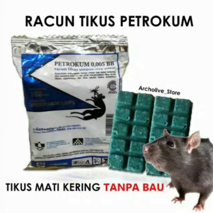 Racun Tikus Mati Kering Petrokum 0.005 Racun Tikus Ajaib Ampuh Membasmi Tikus Langsung Mati  Ampuh M