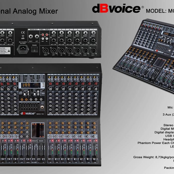 Grosir Mixer DBVOICE  MCX 12 Original 12 Channel DBVOICE MCX-12
