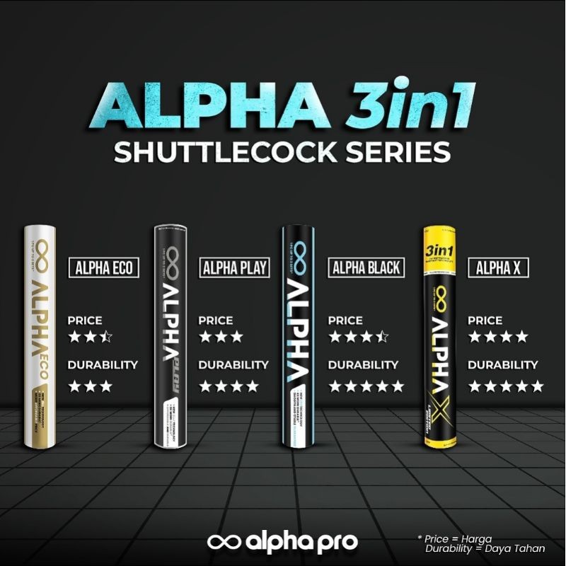 Shuttlecock Alpha 3 in 1 Original