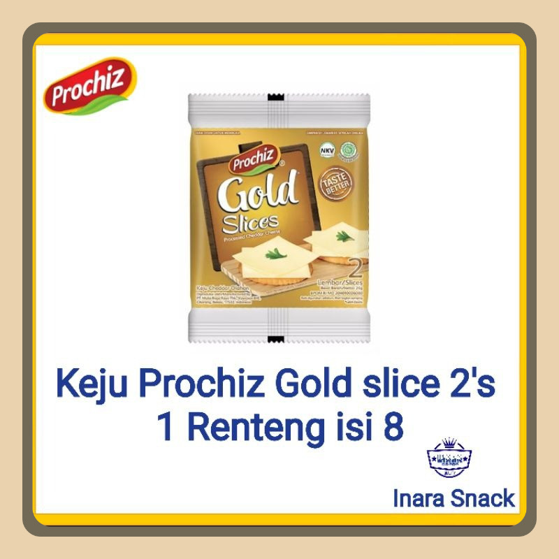

Keju Prochiz Gold Slice 2's 1 Renteng isi 8 pc