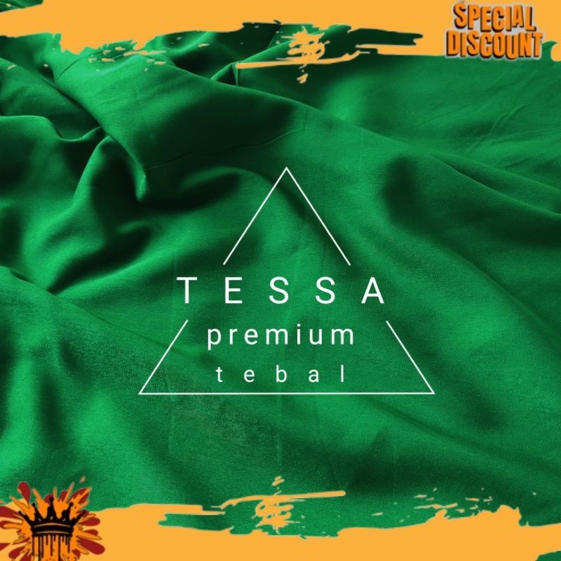 RIZ Kain Tessa Tebal Dan Jatuh Muslimat Polos (0.5m) SUBUR