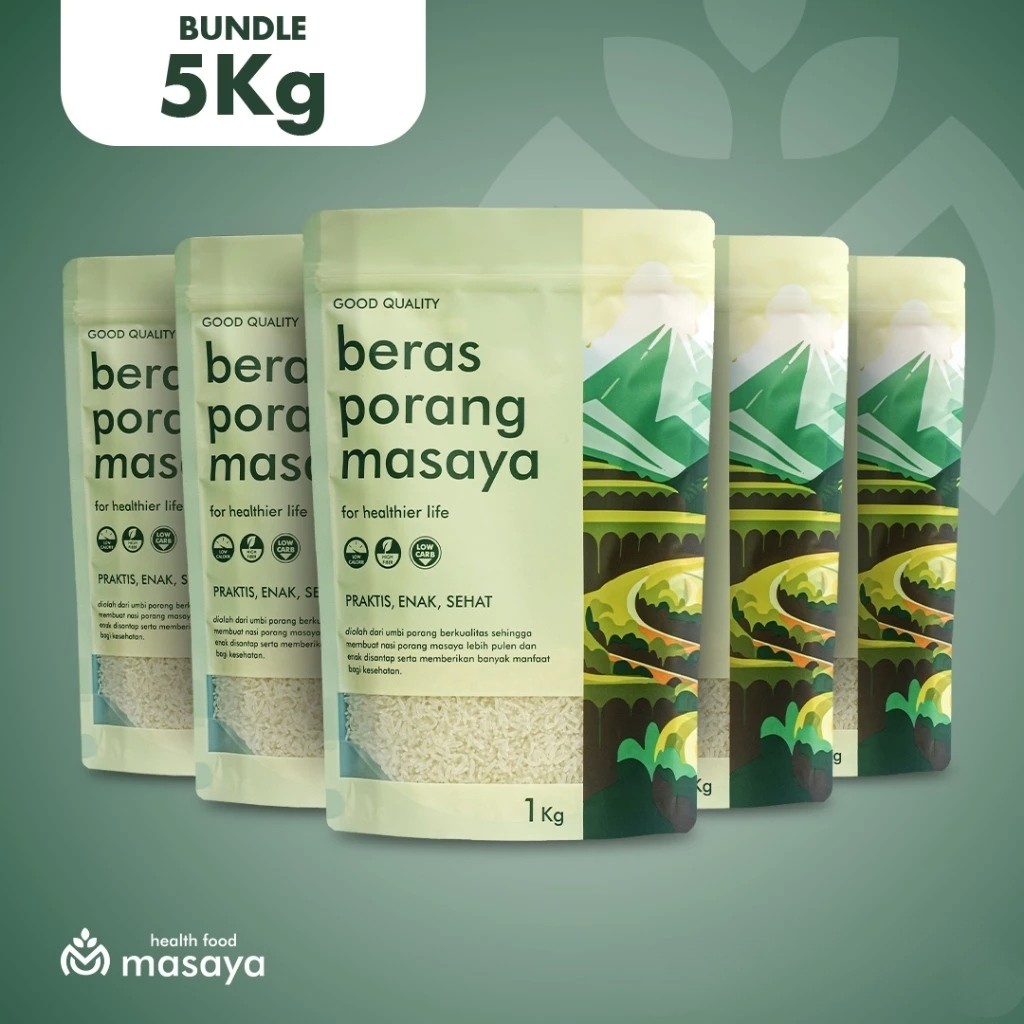 

NEW SALE Bundle 5kg Masaya Beras Porang | Instant Konjac Rice - Mudah & Praktis