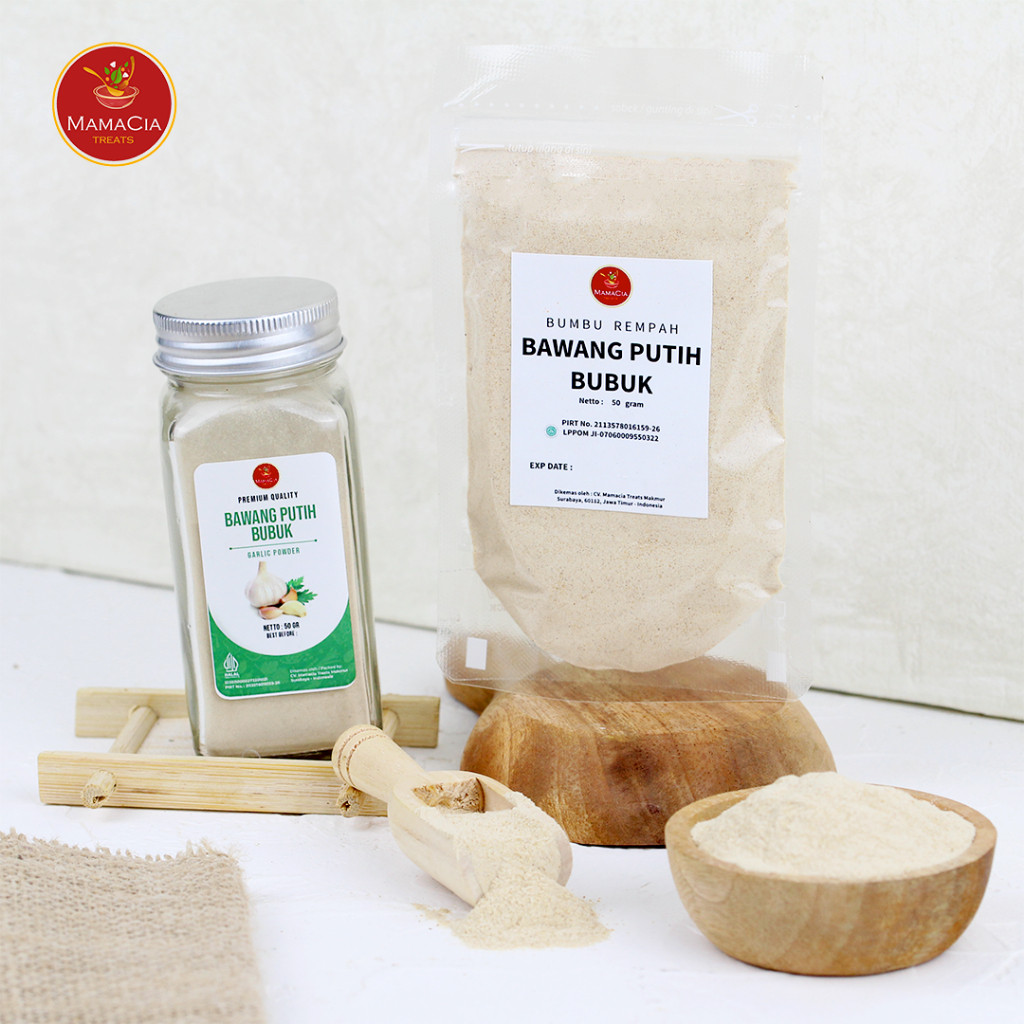 

Mamacia Treats Bawang Putih Bubuk / Garlic Powder Bumbuh Rempah Masak Dapur JSR Premium 50 gr