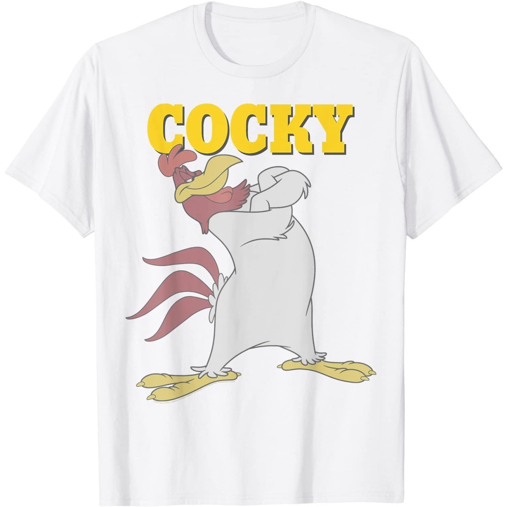COD Baju Kaos Looney Tunes Foghorn Leghorn Cocky Portrait T-Shirt Lembut Tebal Premium