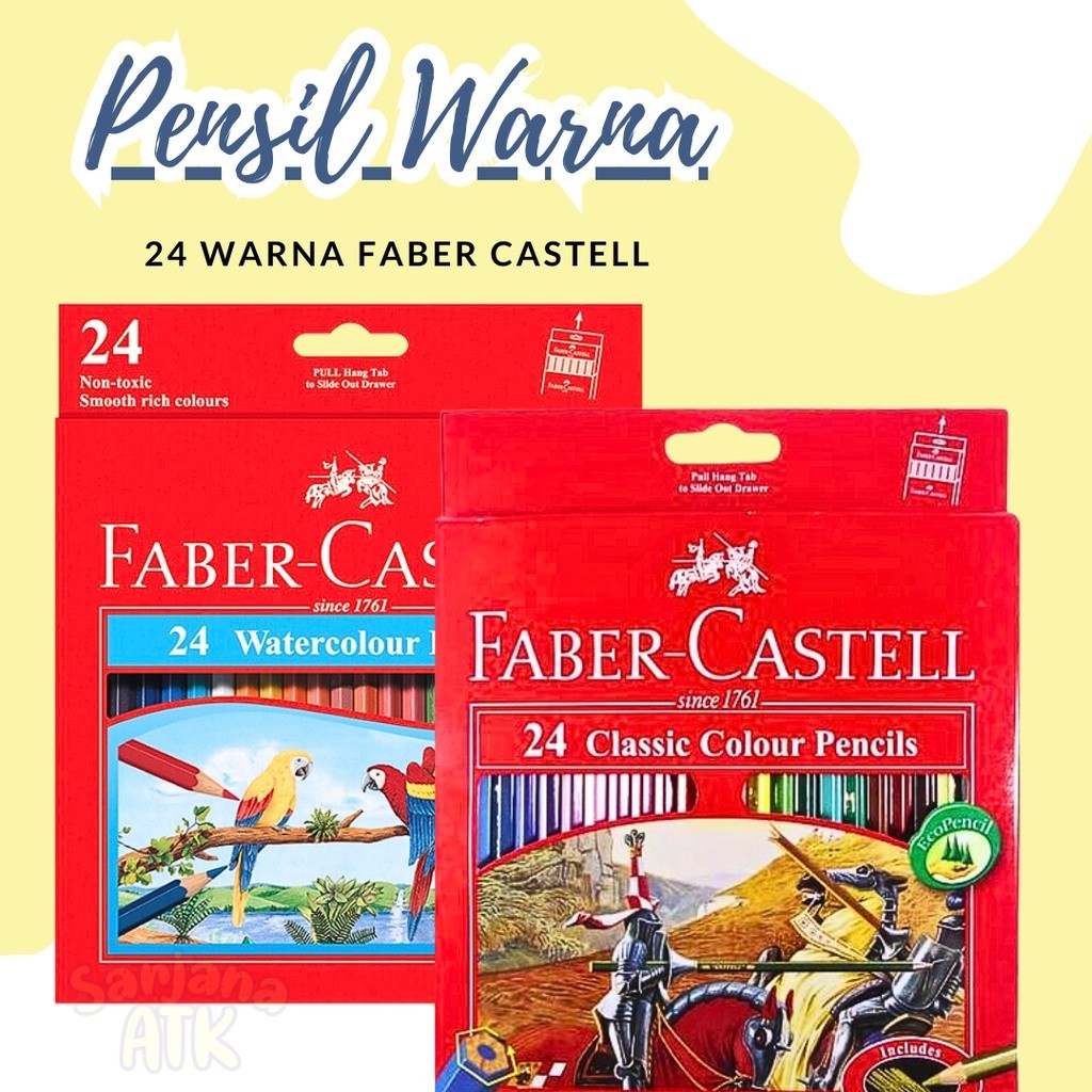 

Pensil Warna Faber Castell Water Colour 24W / Pensil Warna Classic Faber Castell 24W