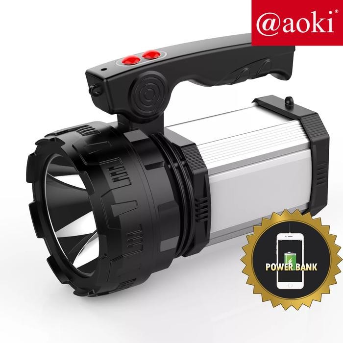 Hot Produk AOKI Senter commander 40w lhitium jumbo hi power super terang tahan lama hingga 20Jam Ter