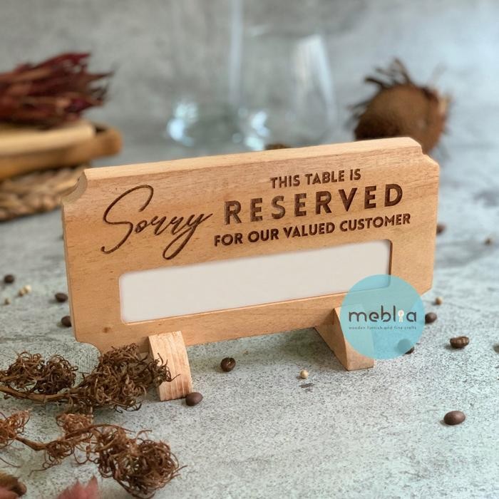 

Jiwan Wooden Reserved Board Papan Reserved unik dari Kayu