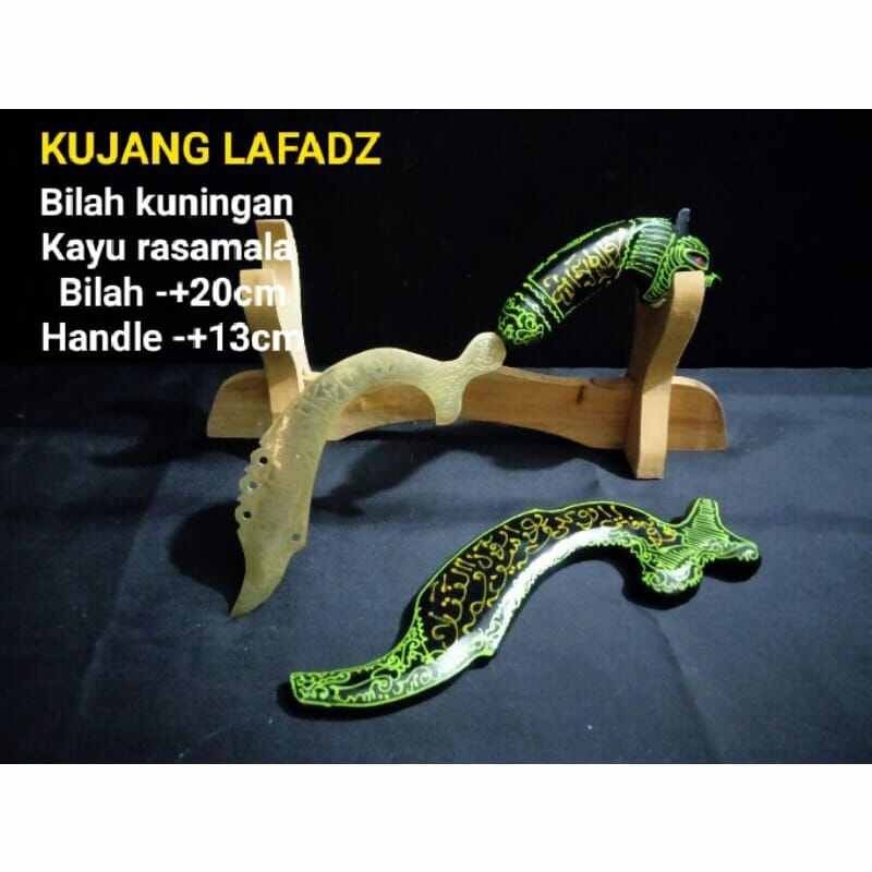 Pusaka Kujang Macan Rajah Kuningan Mini Ukir Model Kaligrafi (PWS)