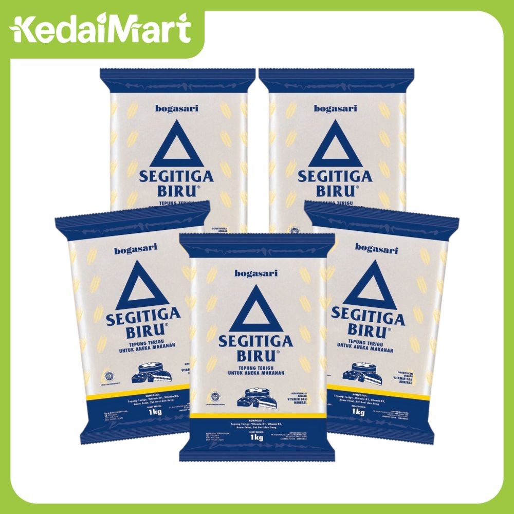 

Bogasari Tepung Terigu Segitiga Biru 1 Kg x 5 Pcs