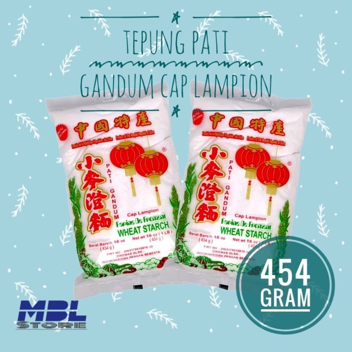 

Tepung Pati Gandum Wheat Starch Cap Lampion 454 grm