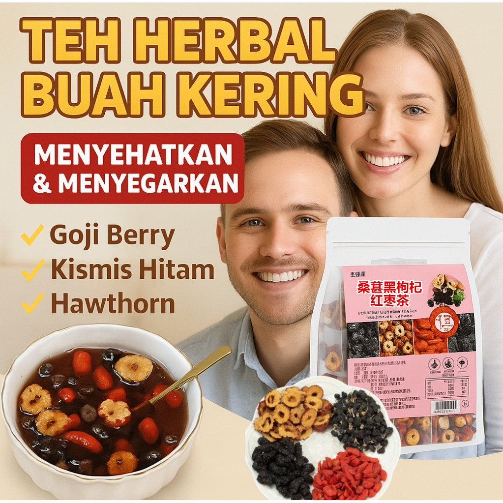

❤100g/200gTeh Bunga Kering Kurma Merah Murbei Hitam Wolfberry Merah Wolfberry Merah Kombinasi Teh Bunga Dan Buah Dikemas Secara Individual/Black wolfberry mulberry red date tea