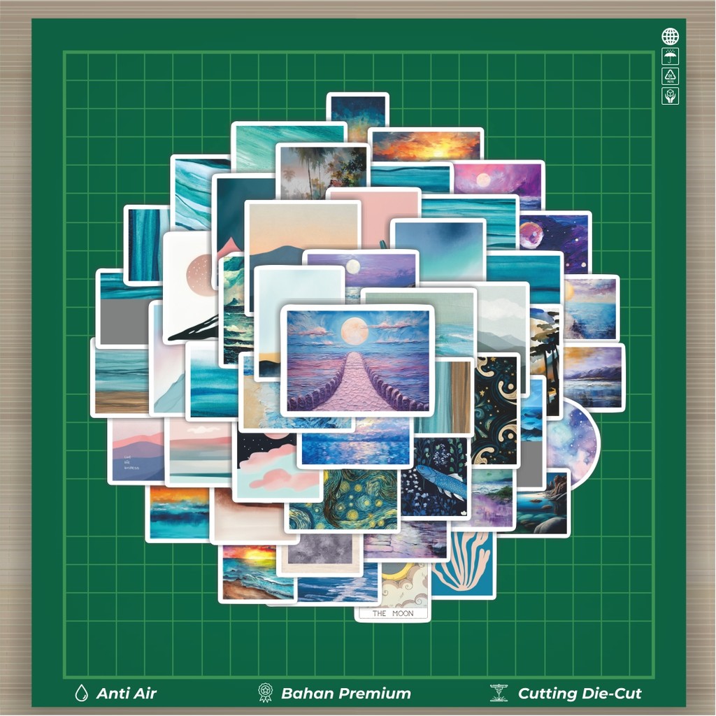 

HOT 50 PCS STIKER Sticker Lukisan Cat Minyak Sticker Stiker Fashion Cars Decal Dingin Kartu Album Custom Vinyl Anti Air- Sticker Aesthetic Buku Journal Koper Casing HP Tablet Laptop Helm Motor Botol Minum