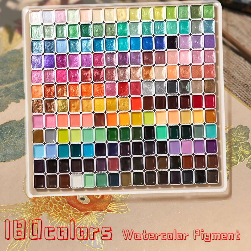 

180 Colors of Watercolor Paints Can Be Used for Painting And Artistic Purposes.