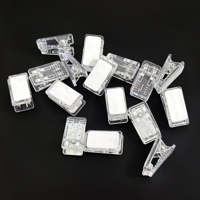 

50pcs Portable Small Wall Tapestry for Hanging Storage Photo Spring Loaded Self Adhesive Clip Heavy Duty Home Office Display