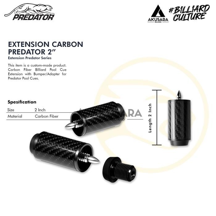 Predator Extension Carbon Include Bumper Billiard - Predator 2"inch