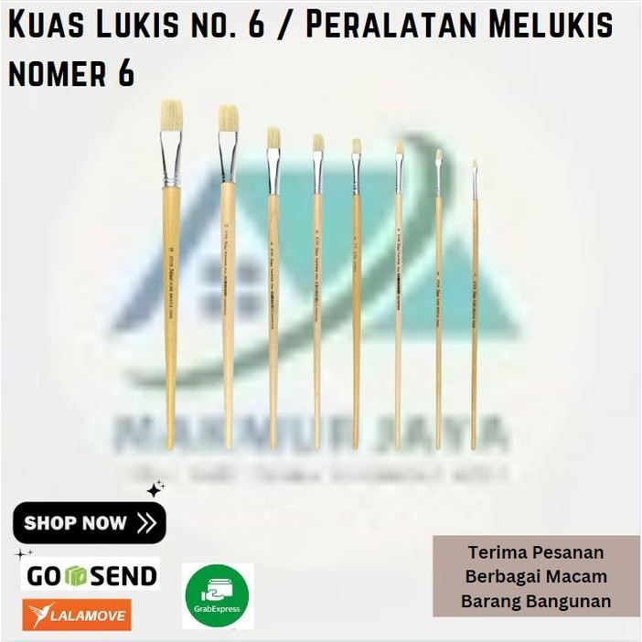 

Kuas Lukis no. 6 / Peralatan Melukis nomer 6