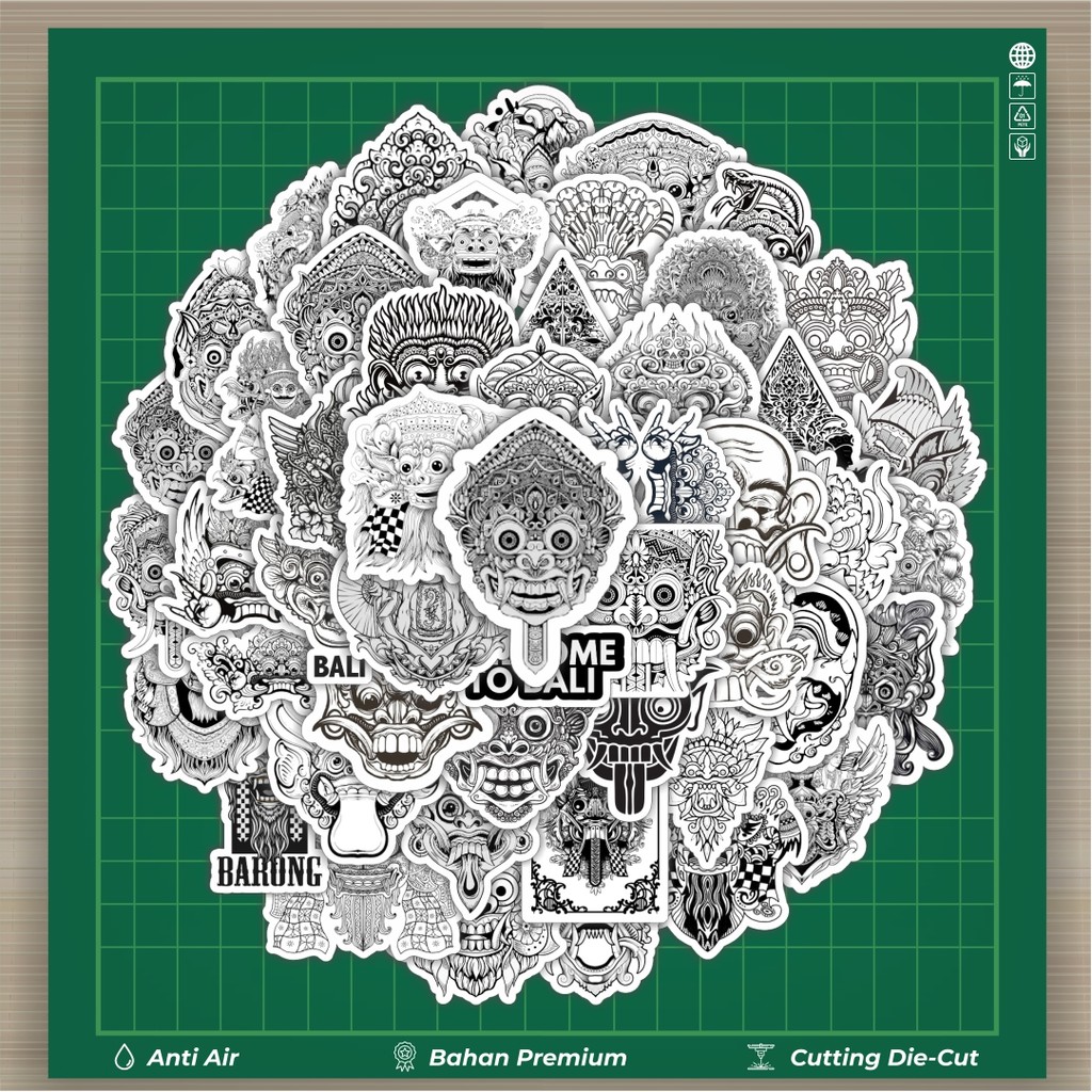 

HOT 50 PCS STIKER Stiker Aesthetic Wayang Black And White Stiker Fashion Cars Decal Dingin Kartu Album Custom Vinyl Anti Air- Sticker Aesthetic Buku Journal Koper Casing HP Tablet Laptop Helm Motor Botol Minum