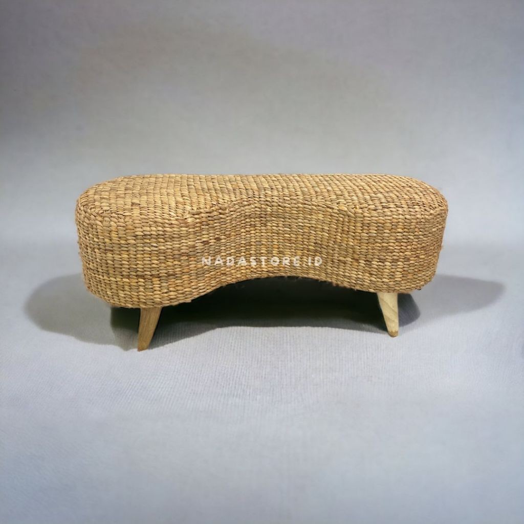 Stool Sofa / Stool Panjang Puff Minimalis / Stool Bench Anyaman Enceng Gondok