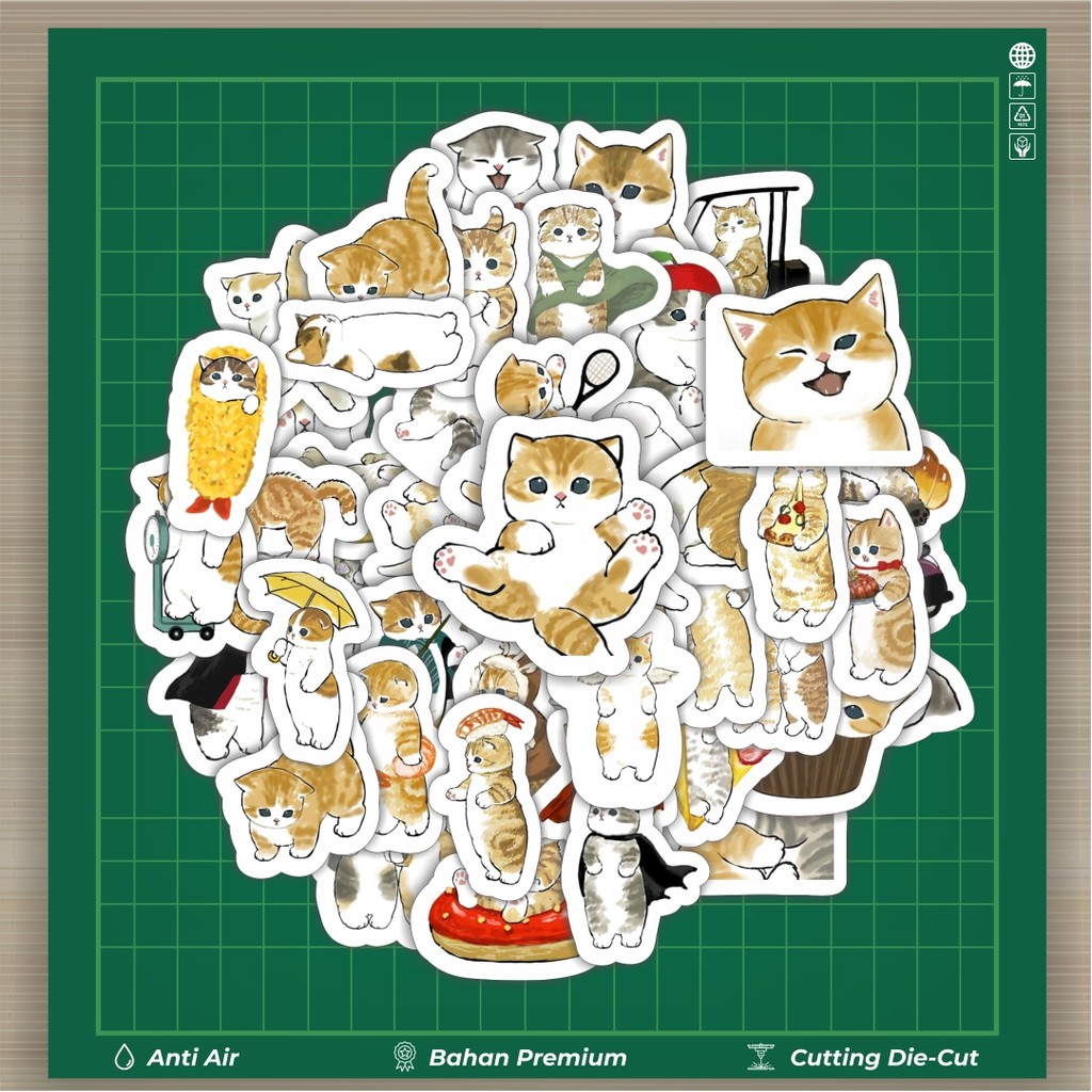 

HOT 50 PCS STIKER Stiker Kucing Mofusand Kitten Stiker Fashion Cars Decal Dingin Kartu Album Custom Vinyl Anti Air- Sticker Aesthetic Buku Journal Koper Casing HP Tablet Laptop Helm Motor Botol Minum