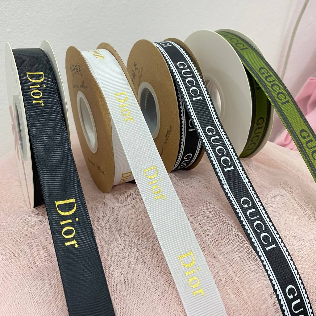 

1Roll Pita Buket Di Or/ Pita Bunga Buket /Pita Kado/ Pita Vintage Gu cci/ Pita D**r 45Yard