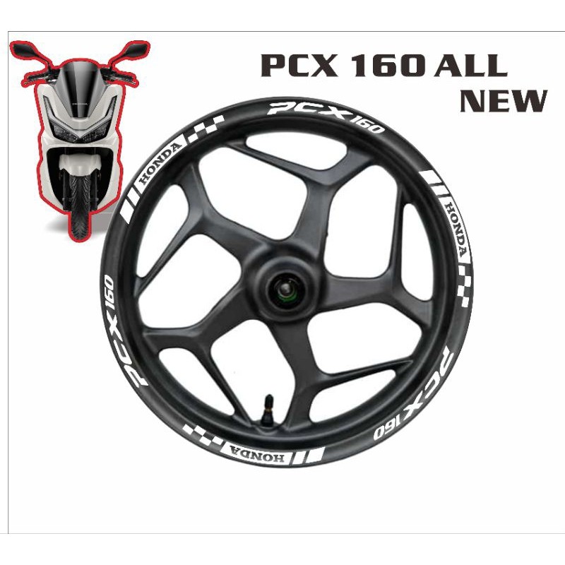 Stiker pelek motor pcx 160 variasi list velg murah pcx all new